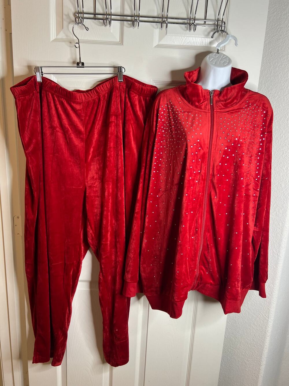 Anthony Richards Women's Velour Embellished 2 pc Outfit NEW ~ Size 4X